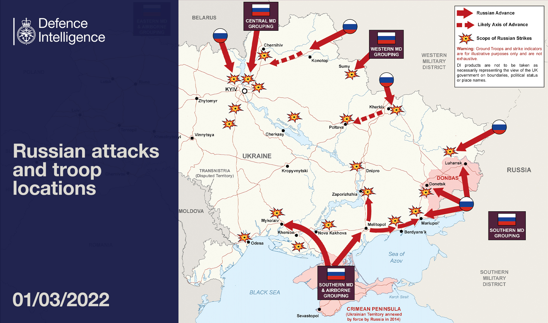 Kolona me mjete luftarake ruse po lëviz ngadalë drejt Kievit
