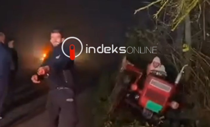 Traktori përplaset me një veturë në Saradran  policia në vendin e ngjarjes